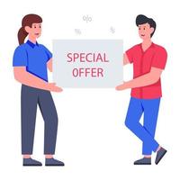 An illustration design of shopping offer vector