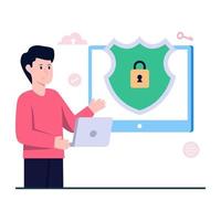 Perfect design illustration of data security vector
