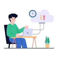 Perfect design illustration of cloud data transfer vector