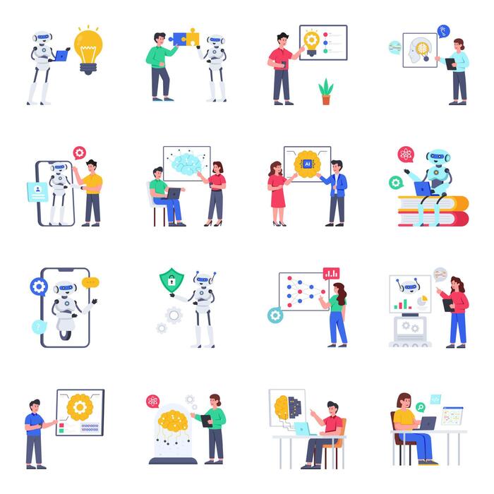 Machine Learning Vector Art, Icons, and Graphics for Free Download