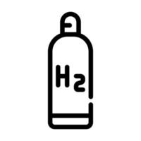 hydrogen reservoir line icon vector illustration black