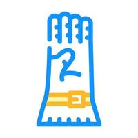 protective glove color icon vector illustration