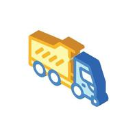 dumper truck isometric icon vector isolated illustration