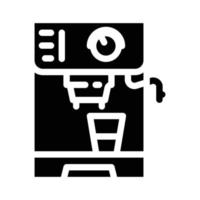 professional coffee machine glyph icon vector illustration