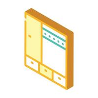 hallway furniture isometric icon vector illustration