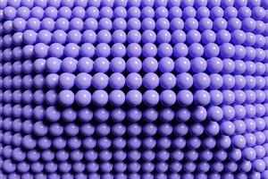 Ilustración 3d de bolas moradas. juego de bolas sobre fondo monocromo, patrón. fondo de geometría foto