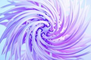 3D rendering abstract  pink round fractal, portal.  round spiral on black   isolated background photo