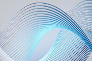 3d illustration of geometric  blue  wave surface.   Pattern of simple geometric shapes photo