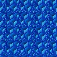 3d illustration of rows of  blue   cube.Set of squares on monocrome background, pattern. Geometry  background photo