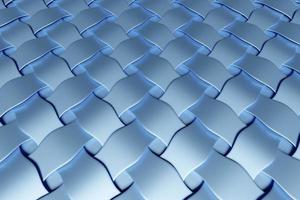 3d illustration of rows of  blue cube.Parallelogram pattern. Technology geometry  background photo