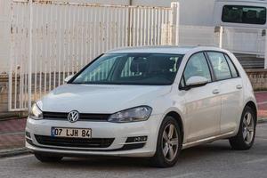 Side, Turkey, March 03, 2022-White Volkswagen Golf photo