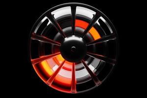 3D illustration  round  control panel icon. High risk concept on speedometer. Credit rating scale photo