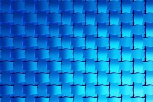 3d illustration of rows of  blue cube.Parallelogram pattern. Technology geometry  background photo