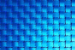 3d illustration of rows of  blue cube.Parallelogram pattern. Technology geometry  background photo