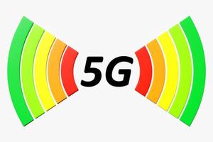 3D illustration of a working cellular connection WI-fi, 5G on a white background. photo