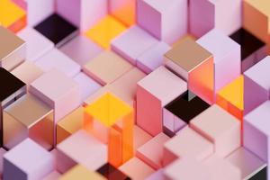3d illustration of a stereo  colorful stripes. Abstract   glowing crossing lines pattern photo