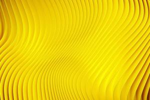 Ilustración 3d de una tira púrpura estéreo. rayas geométricas similares a las olas. patrón de líneas de cruce brillante amarillo abstracto foto