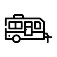 house on wheels line icon vector illustration