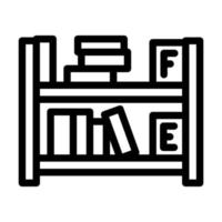 library shelf line icon vector illustration