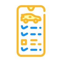 phone checklist repair service color icon vector illustration