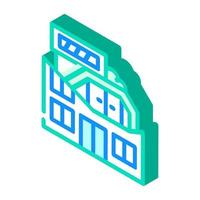 unusually shaped houses architecture isometric icon vector illustration