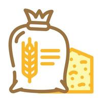 ilustración de vector de icono de color de cosecha de trigo