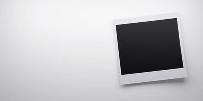 Several blank polaroid style instant photo print frames. 3d rendering