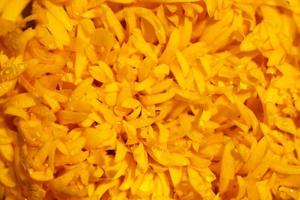 Abstract background and texture of yellow marigold photo