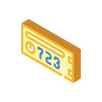 coworking mailbox isometric icon vector color illustration