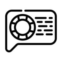 help and advice speech line icon vector illustration