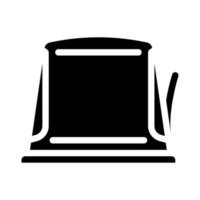servilleta dispensador glifo icono vector ilustración