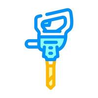 jackhammer tool color icon vector illustration color