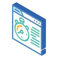 time for seo optimization isometric icon vector illustration