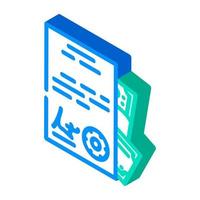 purchase of documents isometric icon vector illustration