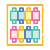 threads set color icon vector flat illustration