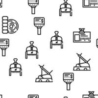 Shop Equipment Device Vector Seamless Pattern