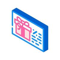 discount coupon gift isometric icon vector illustration