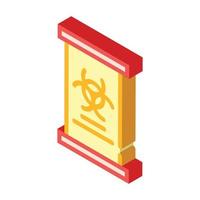 capsule for storing dangerous viruses isometric icon vector illustration