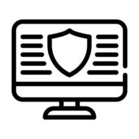 data security operating system line icon vector illustration