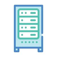 data center server color icon vector illustration