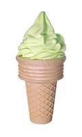 green softserve on white background photo