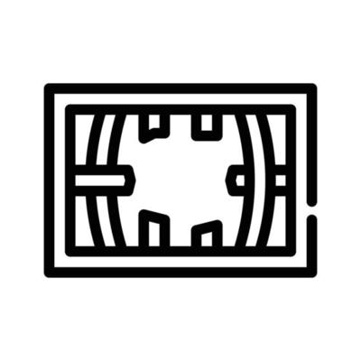 damaged cell window line icon vector illustration