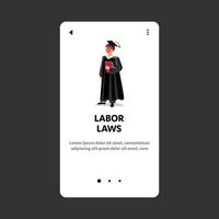 leyes laborales justicia profesional juez hombre vector