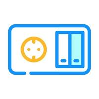 switch socket color icon vector illustration