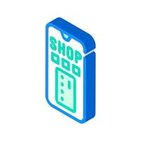payment by phone isometric icon vector illustration