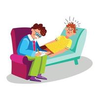 Psychologist And Patient Psychiatry Therapy Vector Illustration