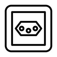 j type socket line icon vector illustration