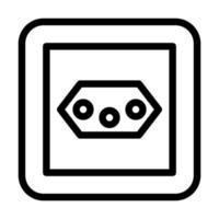 j type socket line icon vector illustration