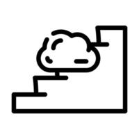 stairway to heaven line icon vector illustration