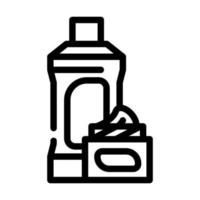 chemical liquid for car polishing line icon vector illustration